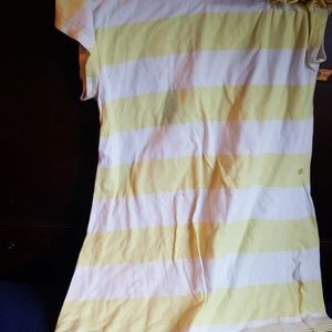Justice Yellow stripped shirt with bow